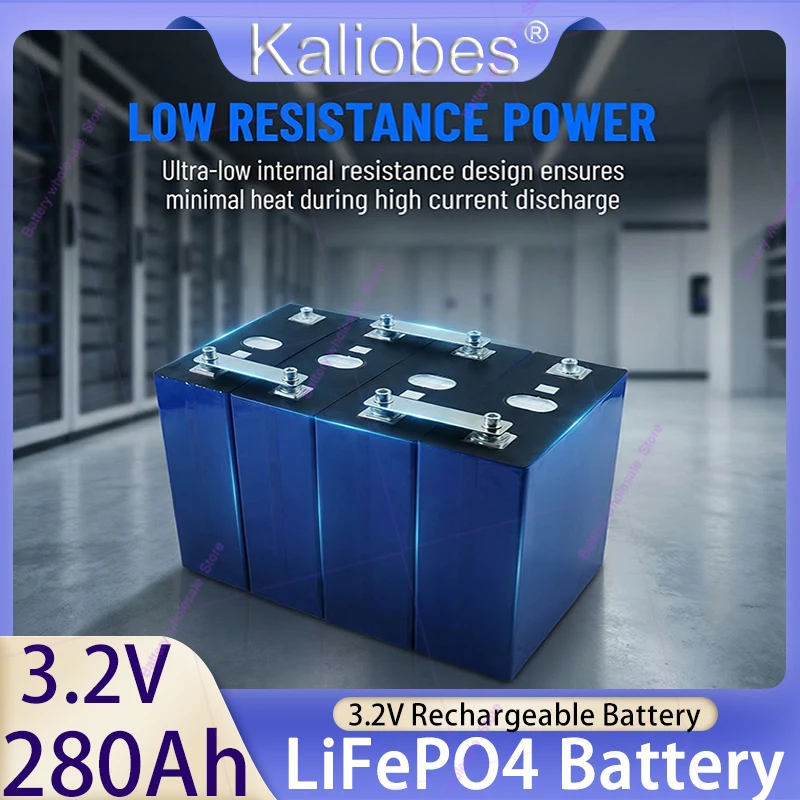 3.2V LiFePO4 Battery 3.2V 280AH 8000 Cycle DIY 12V 24V 48V Cell Pack For Home Solar Energy Storage System ESS RV EV Camping
3.2V LiFePO4 Battery 3.2V 280AH 8000 Cycle DIY 12V 24V 48V Cell Pack For Home Solar Energy Storage System ESS RV EV Camping