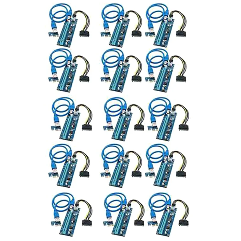 15 Pcs PCI-E Express 1X To 16X Extender Riser Card With SATA Power USB Cable For Graphics For Bitcoin Mining
15 Pcs PCI-E Express 1X To 16X Extender Riser Card With SATA Power USB Cable For Graphics For Bitcoin Mining