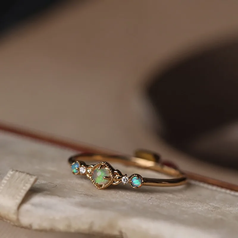 Japanese Light Luxury Index Finger Ring S925 Sterling Silver-plated, Inlaid Opal Stone Ring Women's Accessories
Japanese Light Luxury Index Finger Ring S925 Sterling Silver-plated, Inlaid Opal Stone Ring Women's Accessories