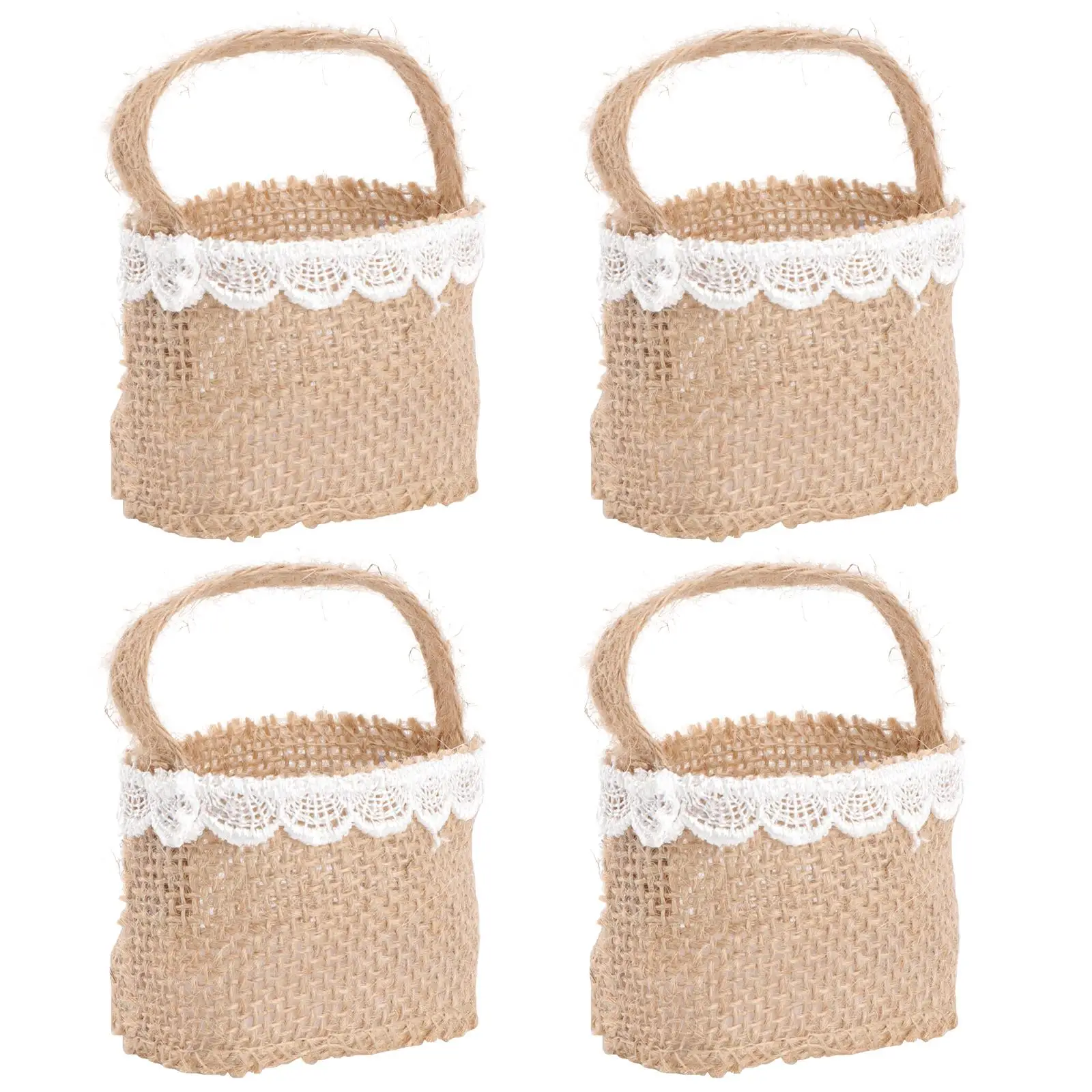 4 Pcs Storage Burlap Candy Bag Basket for Wedding Handbag Flower Travel Girl Gift
4 Pcs Storage Burlap Candy Bag Basket for Wedding Handbag Flower Travel Girl Gift