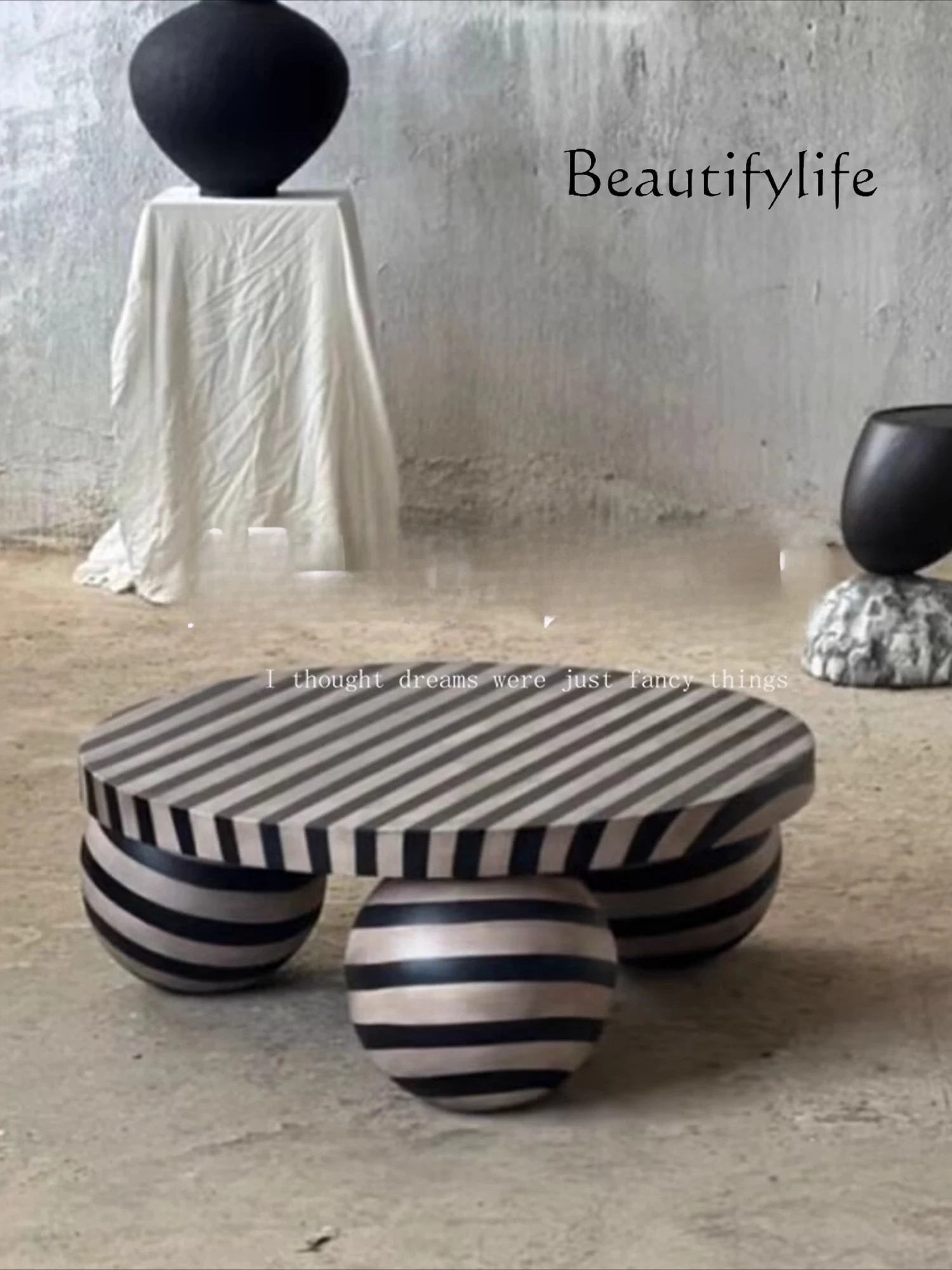 Quiet wind solid wood zebra pattern round coffee table retro simple personality special-shaped black and white coffee table
Quiet wind solid wood zebra pattern round coffee table retro simple personality special-shaped black and white coffee table