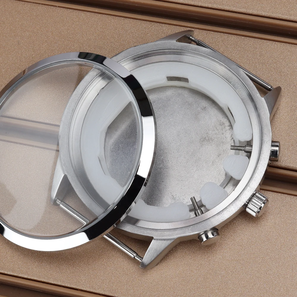 Silver Case 46.8mm Men's Watch Case Solid Back Cover Stainless Steel For VD53 Quartz Movement 41mm Dial Watch Repair Tools Parts
Silver Case 46.8mm Men's Watch Case Solid Back Cover Stainless Steel For VD53 Quartz Movement 41mm Dial Watch Repair Tools Parts