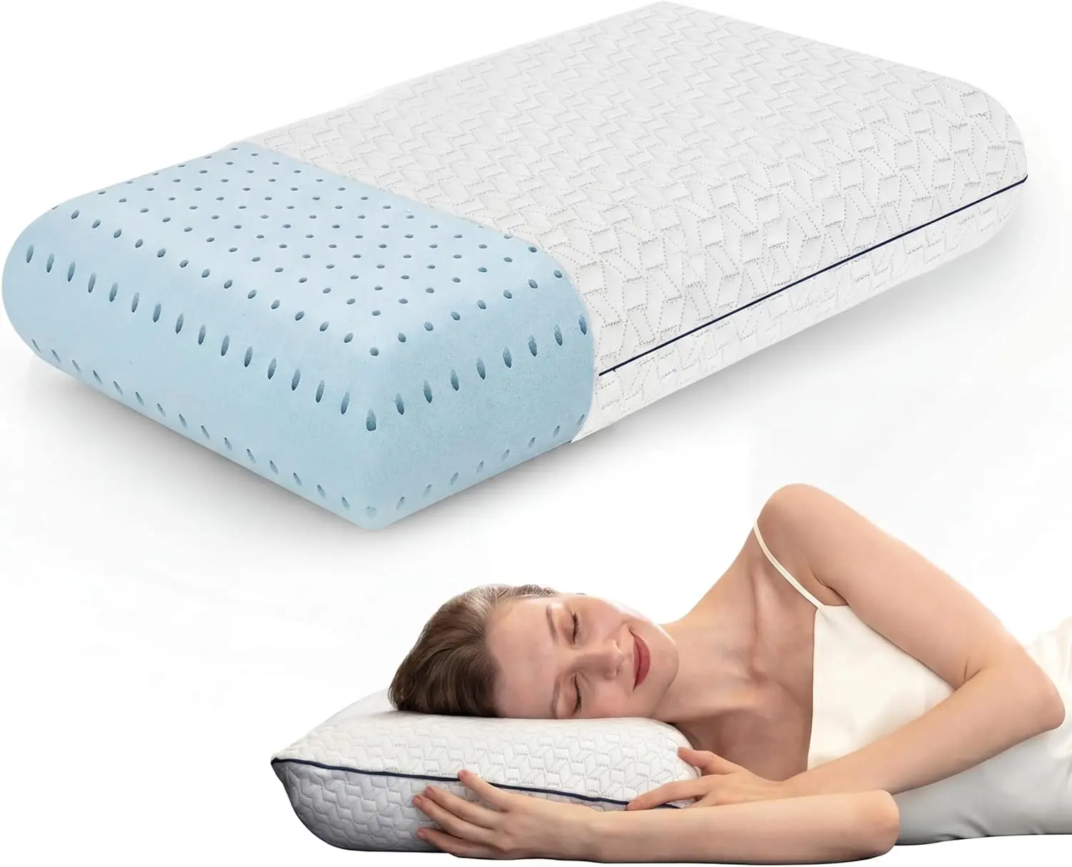 Cooling Gel Memory Foam Pillow King Size for Sleeping, Medium Firm Support for Side Back Stomach Sleepers with Washable Bamboo
Cooling Gel Memory Foam Pillow King Size for Sleeping, Medium Firm Support for Side Back Stomach Sleepers with Washable Bamboo