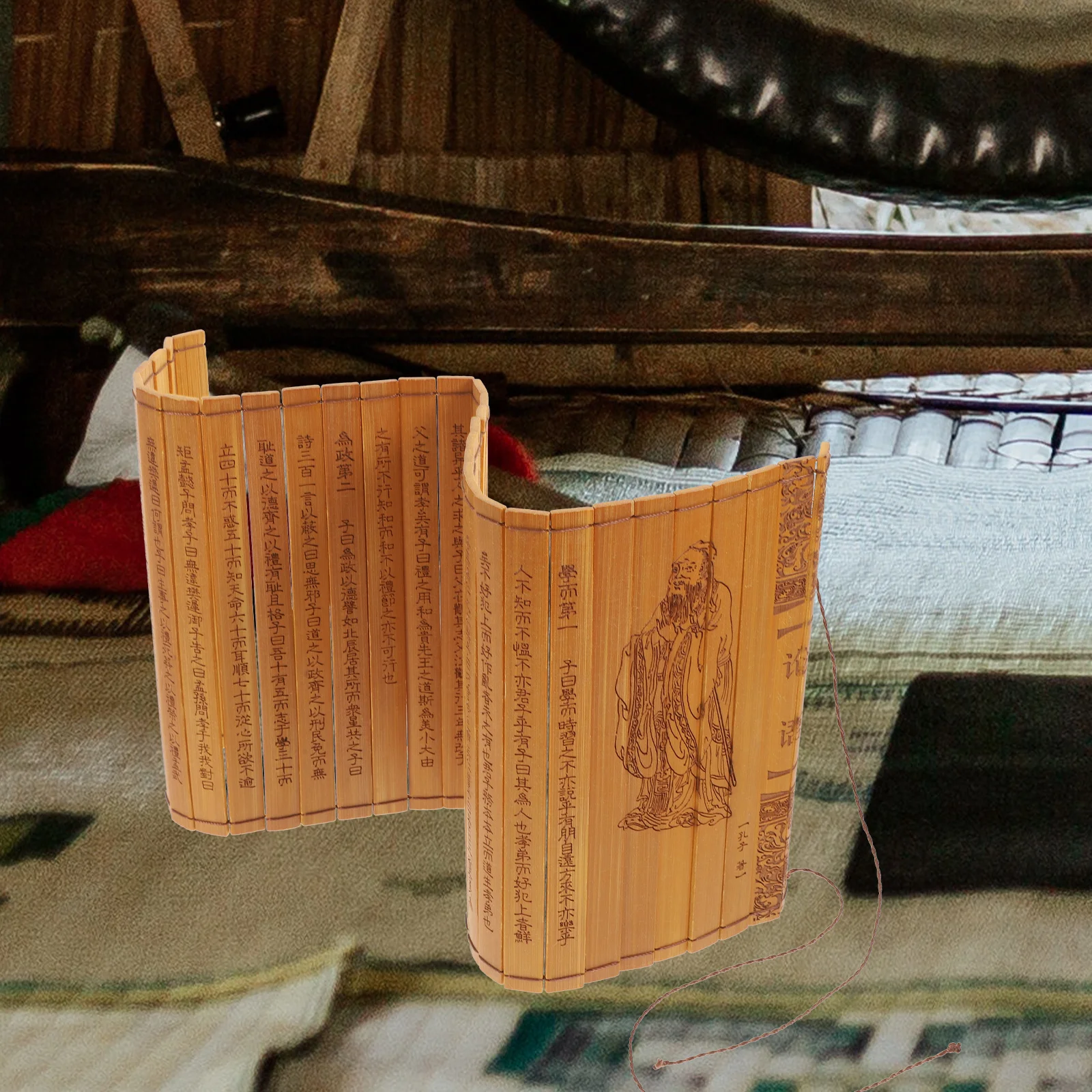 Traditional Chinese Bamboo Book Wall Hanging Vintage Calligraphy Scroll for Study Room Office Decor Aesthetic Retro Cultural
Traditional Chinese Bamboo Book Wall Hanging Vintage Calligraphy Scroll for Study Room Office Decor Aesthetic Retro Cultural