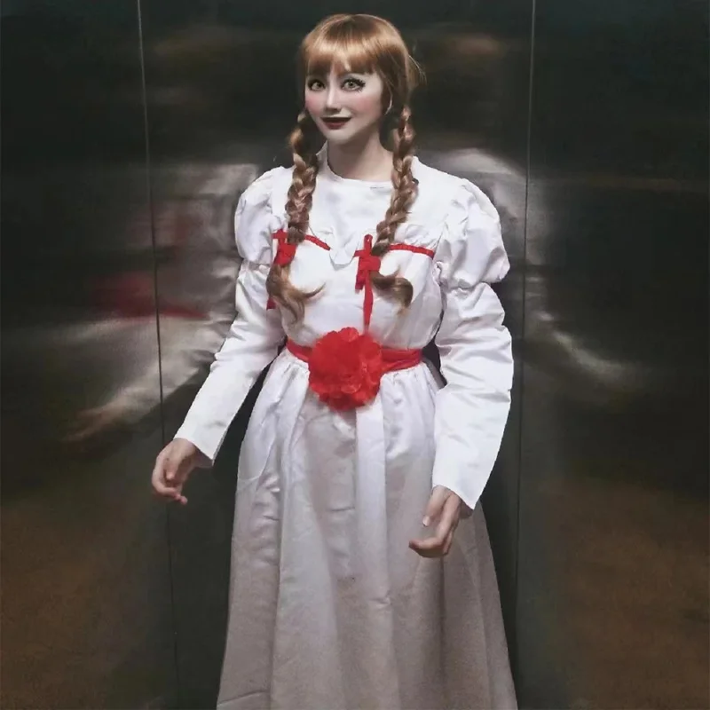 qq38Anime Conjing Doll Annabelle Dresses Cosplay Costumes Wig Suit Halloween Carnival Party Dress Up Female Child Adult Uniform
qq38Anime Conjing Doll Annabelle Dresses Cosplay Costumes Wig Suit Halloween Carnival Party Dress Up Female Child Adult Uniform