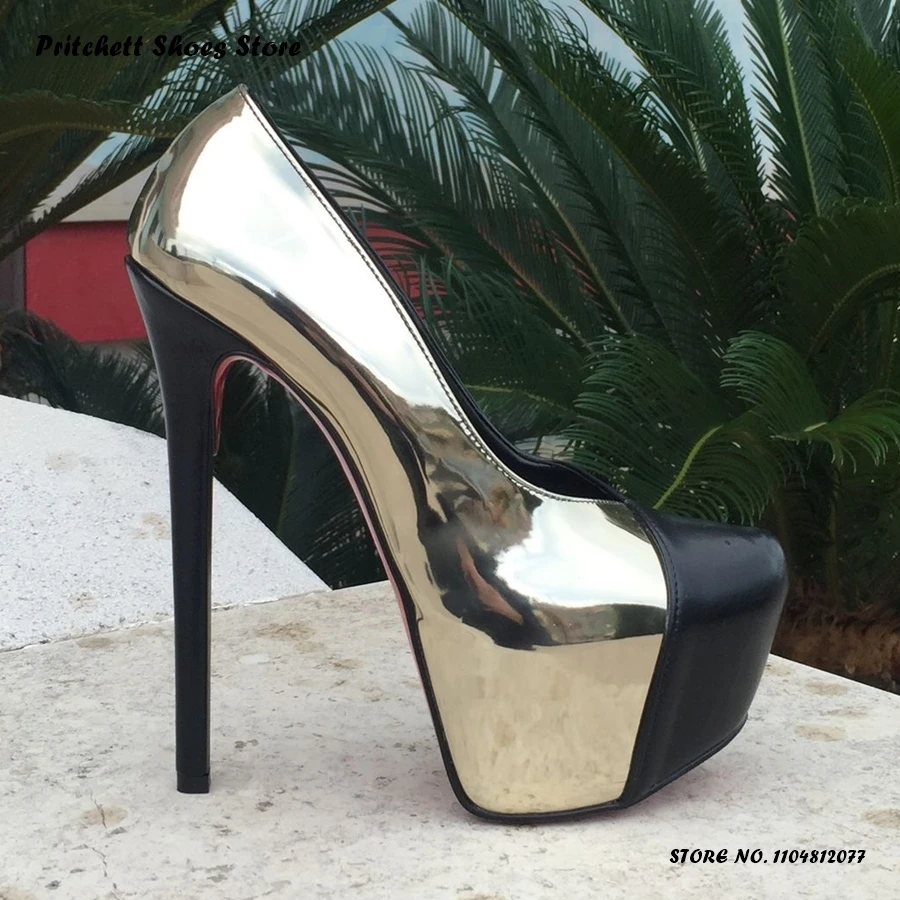 Women's Mirror Leather Platform Pumps Spring Autumn Patchwork Shallow Slip On Stilettos Round Toe Thin Heels Plus Size Footwear
Women's Mirror Leather Platform Pumps Spring Autumn Patchwork Shallow Slip On Stilettos Round Toe Thin Heels Plus Size Footwear