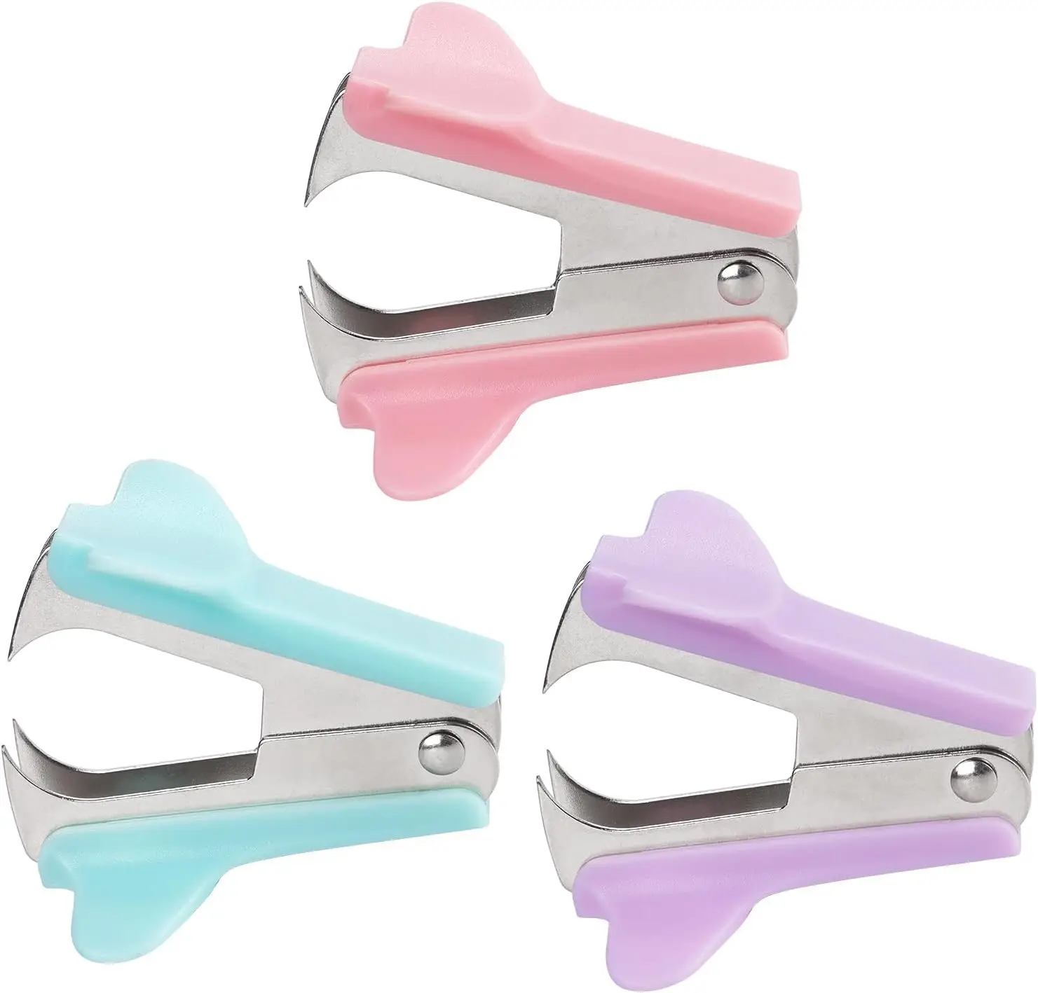 3 Pack Staple Remover for Home School Office with Ergonomic Handle, Pink Blue Purple
3 Pack Staple Remover for Home School Office with Ergonomic Handle, Pink Blue Purple