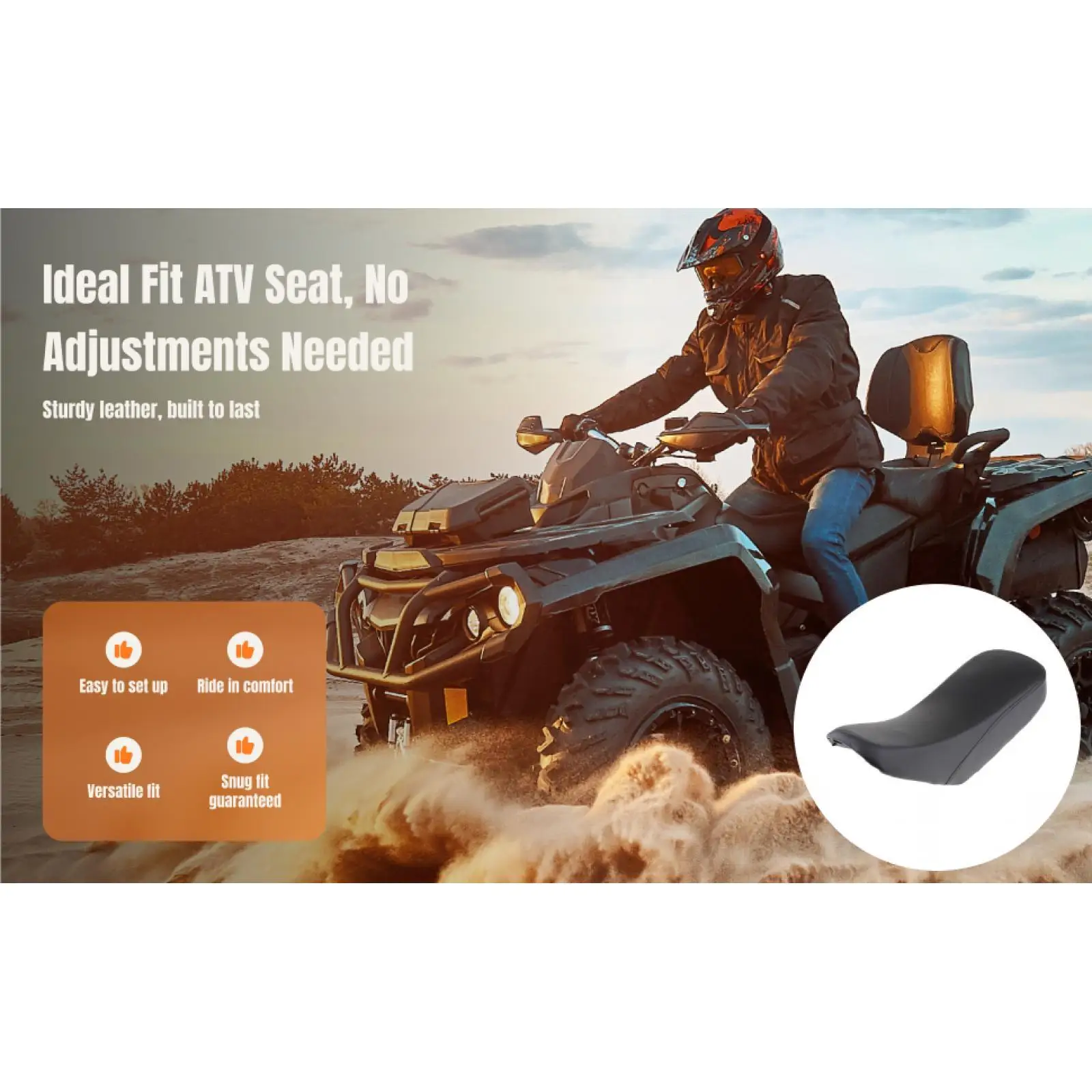 Comfortable Black ATV Quad Bike Seat Pad Universal Cushion for 50cc 70cc 90cc 110cc Mini Kids Models
Comfortable Black ATV Quad Bike Seat Pad Universal Cushion for 50cc 70cc 90cc 110cc Mini Kids Models