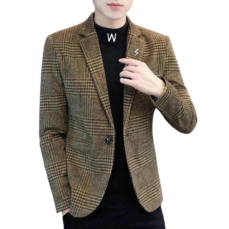 High Quality Blazer Men's Plaid British Style Premium Simple Elegant Fashion Casual Business Performance Slim Fit Jacket
High Quality Blazer Men's Plaid British Style Premium Simple Elegant Fashion Casual Business Performance Slim Fit Jacket