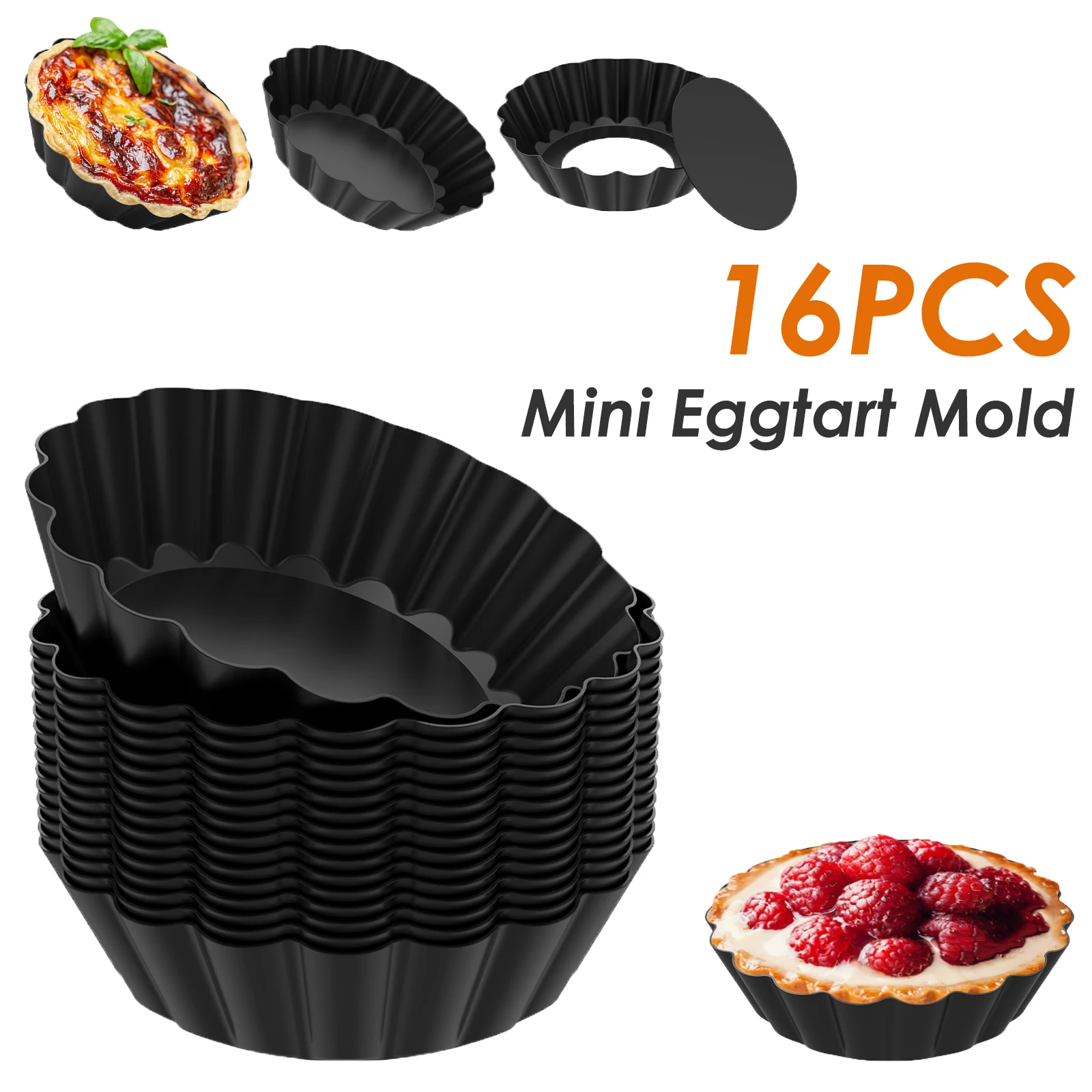 16 шт., мини-форма Eggtart, волнистые кольца, края, углеродистая сталь, оловянная форма для чизкейка со съемным дном, кухонная посуда для пекарни
16 шт., мини-форма Eggtart, волнистые кольца, края, углеродистая сталь, оловянная форма для чизкейка со съемным дном, кухонная посуда для пекарни