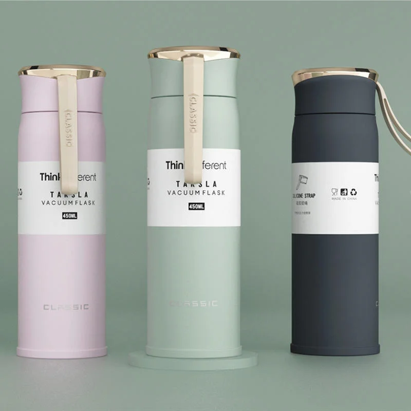 Hot Sale 304 Stainless Steel Thermos Cup Creative Fashion Carry Rope Fresh Casual Cup 450ml Custom Gift Bottle
Hot Sale 304 Stainless Steel Thermos Cup Creative Fashion Carry Rope Fresh Casual Cup 450ml Custom Gift Bottle