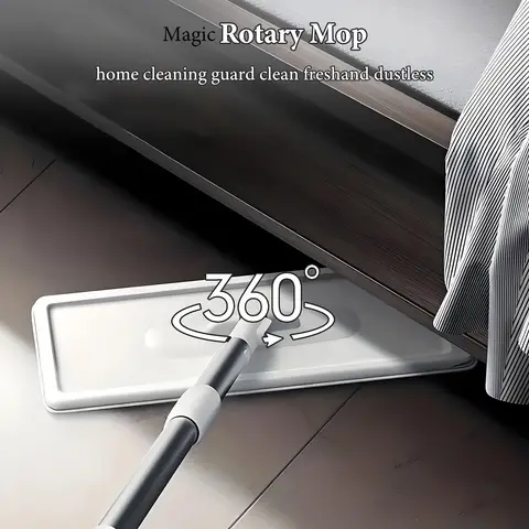 360 Spin Mop Bucket Set Wet Dry Mop for Hardwood Tile Laminate Floors Easy Spin Cleaning Kit Home Kitchen Bathroom