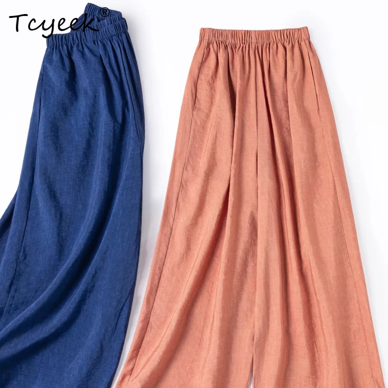 Tcyeek 76% Real Silk Ninth Pants Women 2026 Hot Selling Batik-style Printed Wide Leg Pants Woman Clothing Pantalon Pour Femme
Tcyeek 76% Real Silk Ninth Pants Women 2026 Hot Selling Batik-style Printed Wide Leg Pants Woman Clothing Pantalon Pour Femme