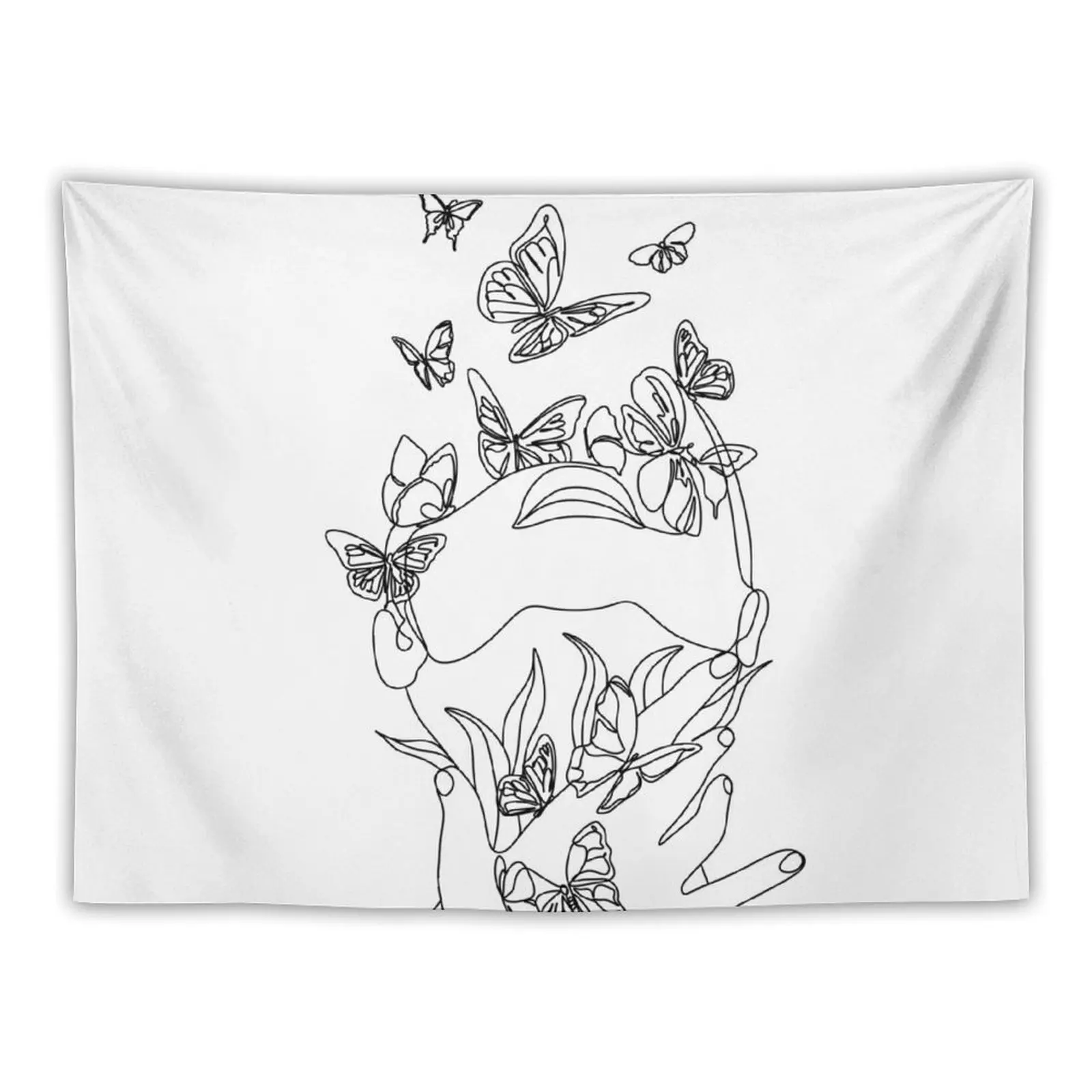 Abstract face with butterfly by one line drawing. Portrait minimalistic. Botanical print. Nature symbol of cosmetics. Tapestry
Abstract face with butterfly by one line drawing. Portrait minimalistic. Botanical print. Nature symbol of cosmetics. Tapestry