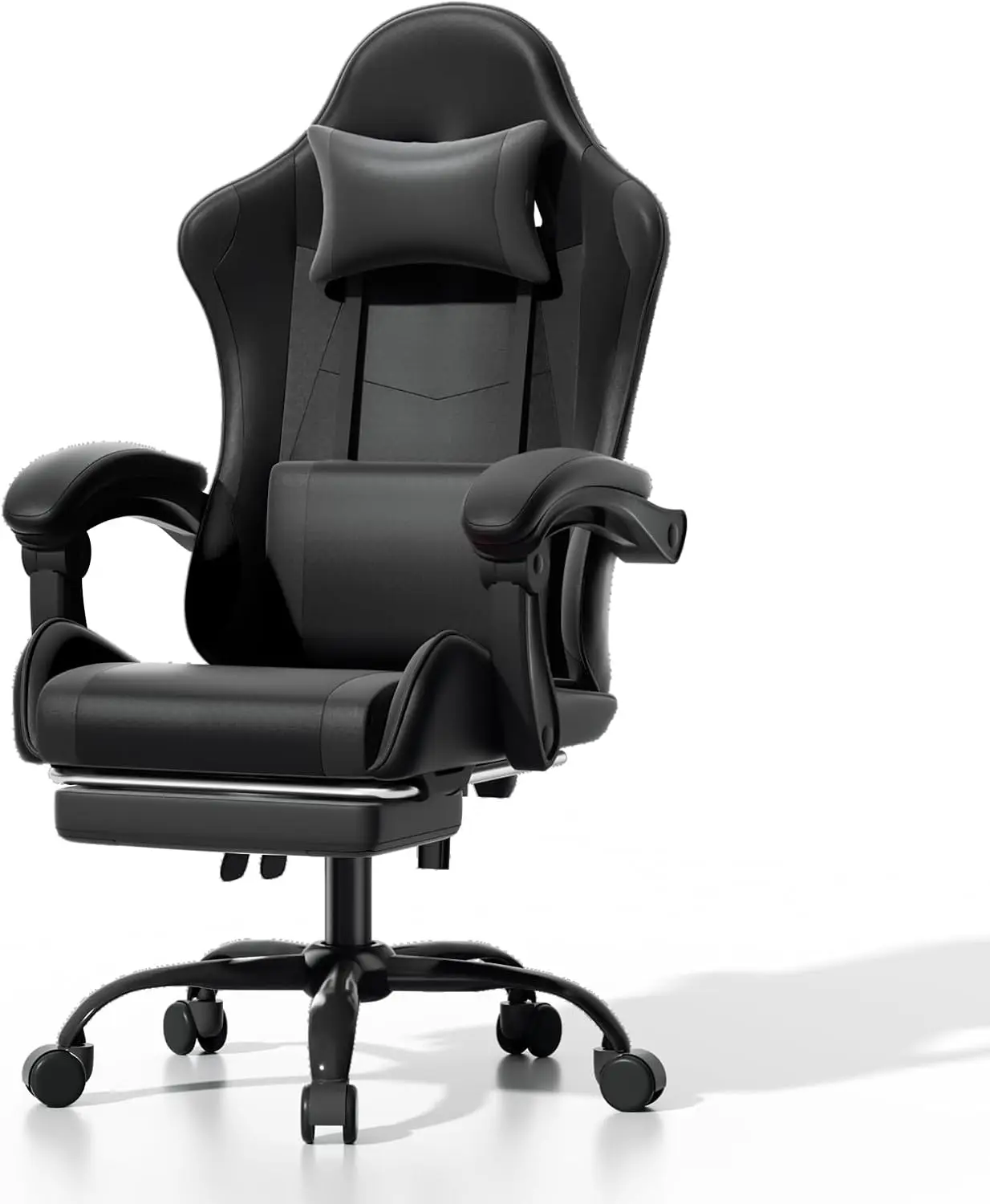 Gaming Chair, Ergonomic Gaming Chair with Footrest & Headrest Lumbar Support, Height Adjustable Swivel Compute
Gaming Chair, Ergonomic Gaming Chair with Footrest & Headrest Lumbar Support, Height Adjustable Swivel Compute