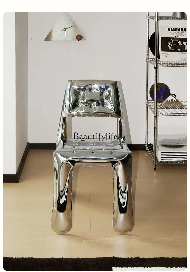 Stainless Steel Dining Chair with Backrest Bauhaus Living Room Leisure Decorative Chair
Stainless Steel Dining Chair with Backrest Bauhaus Living Room Leisure Decorative Chair