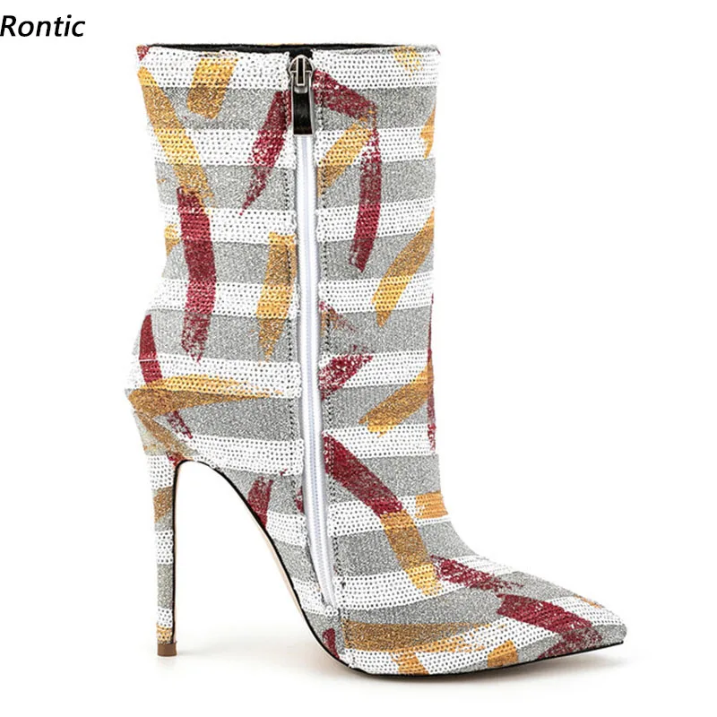 Rontic женские зимние ботильоны с боковой молнией на шпильке с острым носком, великолепные синие, серые, красные клубные туфли, женские размеры США 5-15
Rontic женские зимние ботильоны с боковой молнией на шпильке с острым носком, великолепные синие, серые, красные клубные туфли, женские размеры США 5-15