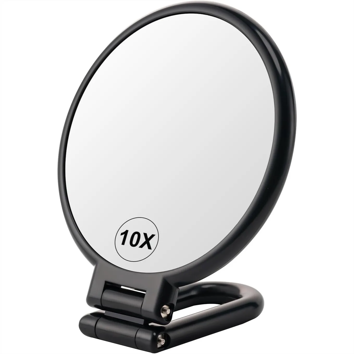 Double-Sided Magnifying Handheld Mirror with Adjustable Stand, Foldable for Travel and Makeup - Black
Double-Sided Magnifying Handheld Mirror with Adjustable Stand, Foldable for Travel and Makeup - Black