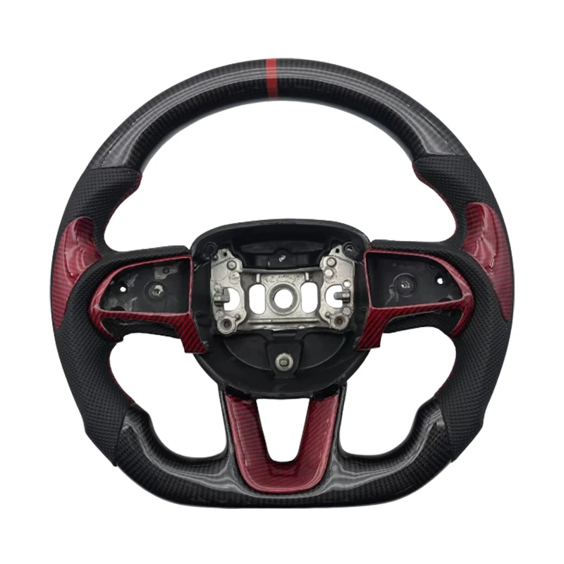 Качественный оптовый перфорированный кожаный руль из углеродного волокна для автомобильного руля Dodge Challenger SRT
Качественный оптовый перфорированный кожаный руль из углеродного волокна для автомобильного руля Dodge Challenger SRT