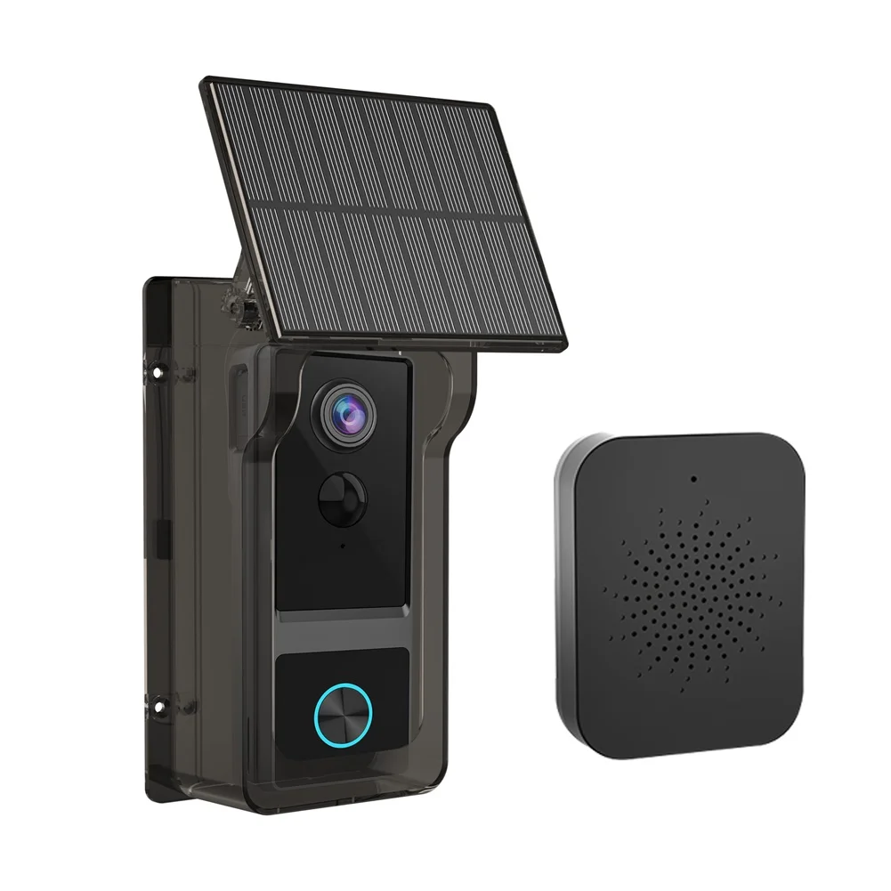 Беспроводной видеодверной звонок с камерой и многоугольным держателем с видеодомофоном, функцией обнаружения движения, водонепроницаемый IP65
Беспроводной видеодверной звонок с камерой и многоугольным держателем с видеодомофоном, функцией обнаружения движения, водонепроницаемый IP65