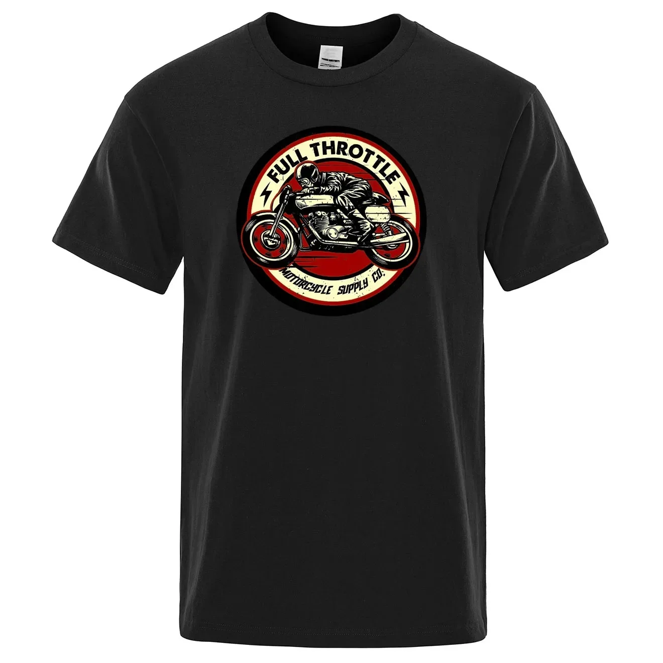 Full Throttle Cafe Racer Rockabilly Biker Printed Cotton T-Shirt Men Fashion Casual Short Sleeve Loose Tshirt Summer Loose Tees
Full Throttle Cafe Racer Rockabilly Biker Printed Cotton T-Shirt Men Fashion Casual Short Sleeve Loose Tshirt Summer Loose Tees