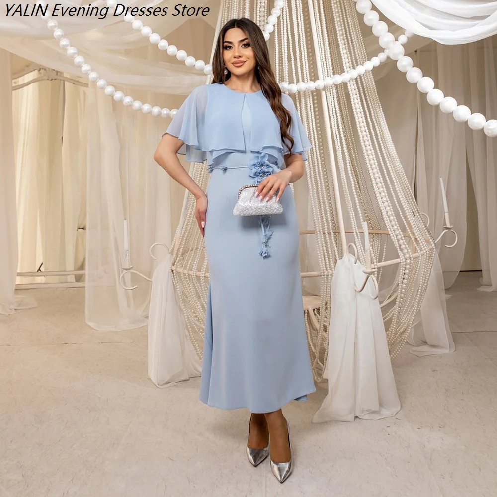 Women's A-line Evening Dresses Tea-length O-neck Sleeveless Prom Dresses Fashion Crystal Flowers Sashes Draped Customized Gowns
Women's A-line Evening Dresses Tea-length O-neck Sleeveless Prom Dresses Fashion Crystal Flowers Sashes Draped Customized Gowns