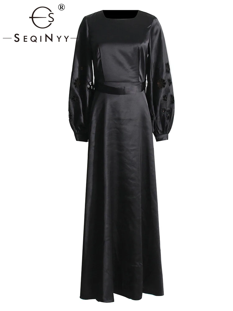 SEQINYY Elegant Long Dress Spring Autumn New Fashion Design Women Runway High Street Hollow Out Flower A-Line Casual Holiday
SEQINYY Elegant Long Dress Spring Autumn New Fashion Design Women Runway High Street Hollow Out Flower A-Line Casual Holiday