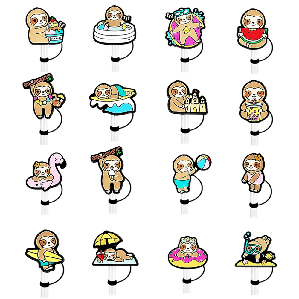 16pcs/set Cute Sloth Straw Cover Cap for Reusable Drinking Dust Cap Glas Cup Accessories,Straw Toppers 10mm Silicone Straw Cover
16pcs/set Cute Sloth Straw Cover Cap for Reusable Drinking Dust Cap Glas Cup Accessories,Straw Toppers 10mm Silicone Straw Cover