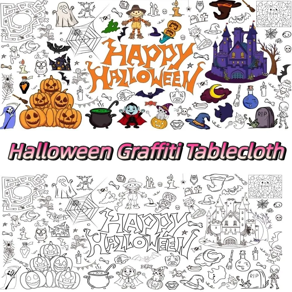 Creative Halloween Graffiti Tablecloth Cartoon Waterproof Children's Drawing Tablecloth Handmade 183x76cm DIY Party Tablecloth
Creative Halloween Graffiti Tablecloth Cartoon Waterproof Children's Drawing Tablecloth Handmade 183x76cm DIY Party Tablecloth