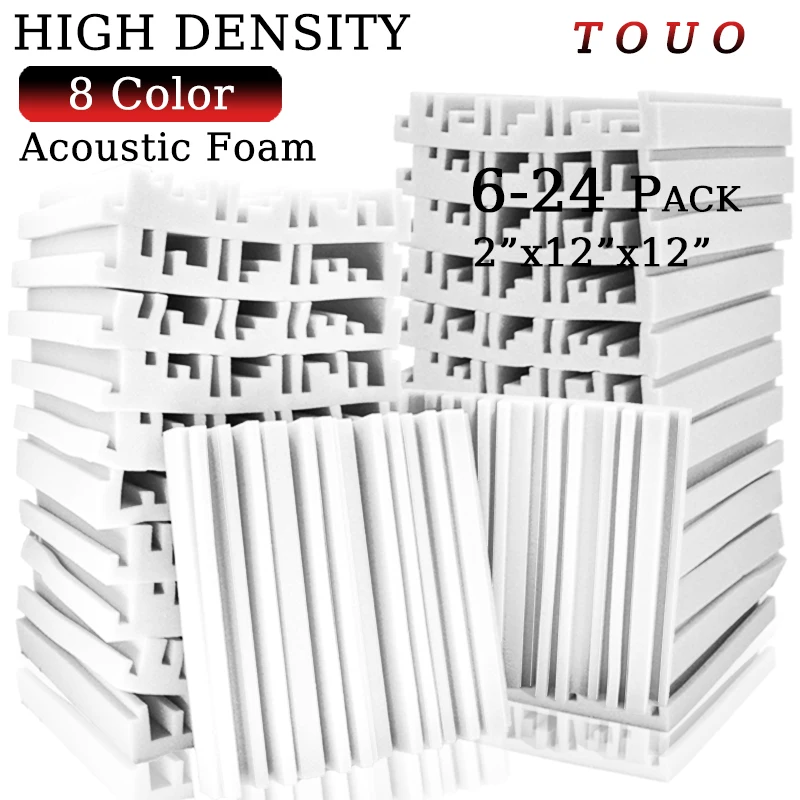 TOUO 6 12 24 Pcs Broadband Soundproof Foam Studio Sound Absorber Acoustic Treatment High Density Ktv Room Noise Insulation
TOUO 6 12 24 Pcs Broadband Soundproof Foam Studio Sound Absorber Acoustic Treatment High Density Ktv Room Noise Insulation