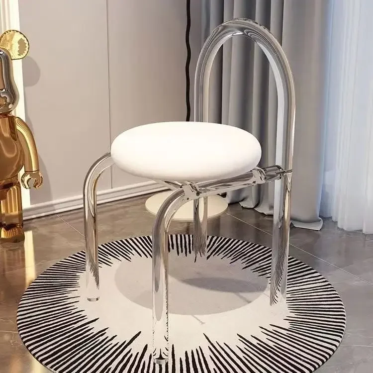 Crystal Makeup Chair Acrylic Furniture Casual Design Backrest Dining Chair Ins Living Room Single Sofa
Crystal Makeup Chair Acrylic Furniture Casual Design Backrest Dining Chair Ins Living Room Single Sofa