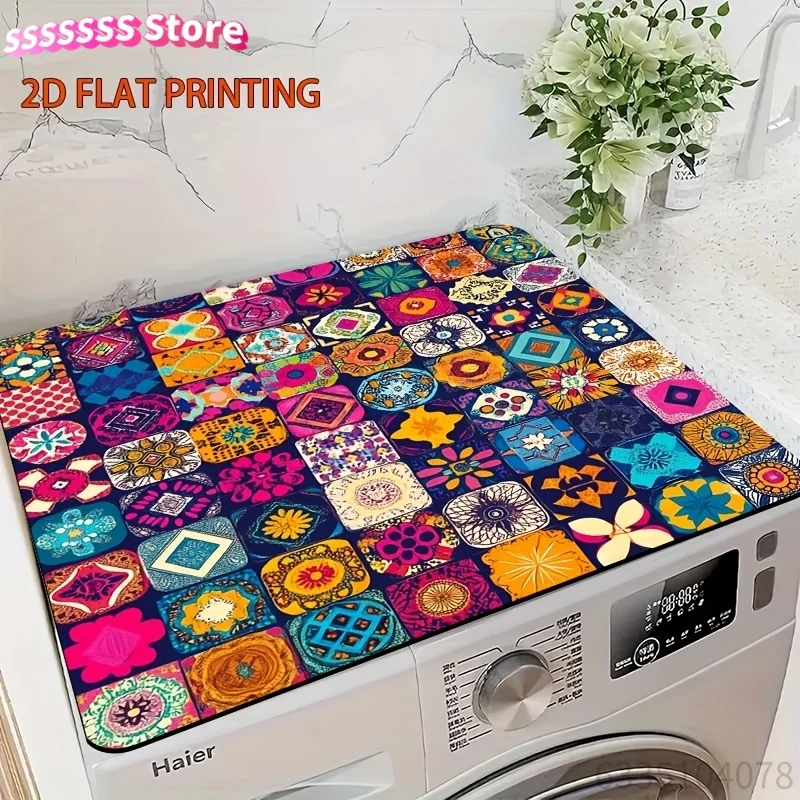 a Vibrant Bohemian Desk Mat That Serves As a Dust Cover for Washing Machines, Featuring 2D Prints, Ideal for Various for Home A
a Vibrant Bohemian Desk Mat That Serves As a Dust Cover for Washing Machines, Featuring 2D Prints, Ideal for Various for Home A