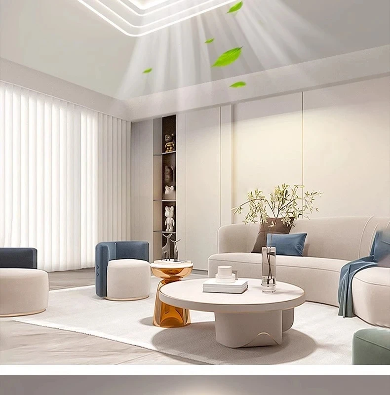 LED Invisible Bladeless Ceiling Fan Chandelier Smart Home Decoration for Living Room Bedroom Children's Room Indoor Lamps
LED Invisible Bladeless Ceiling Fan Chandelier Smart Home Decoration for Living Room Bedroom Children's Room Indoor Lamps