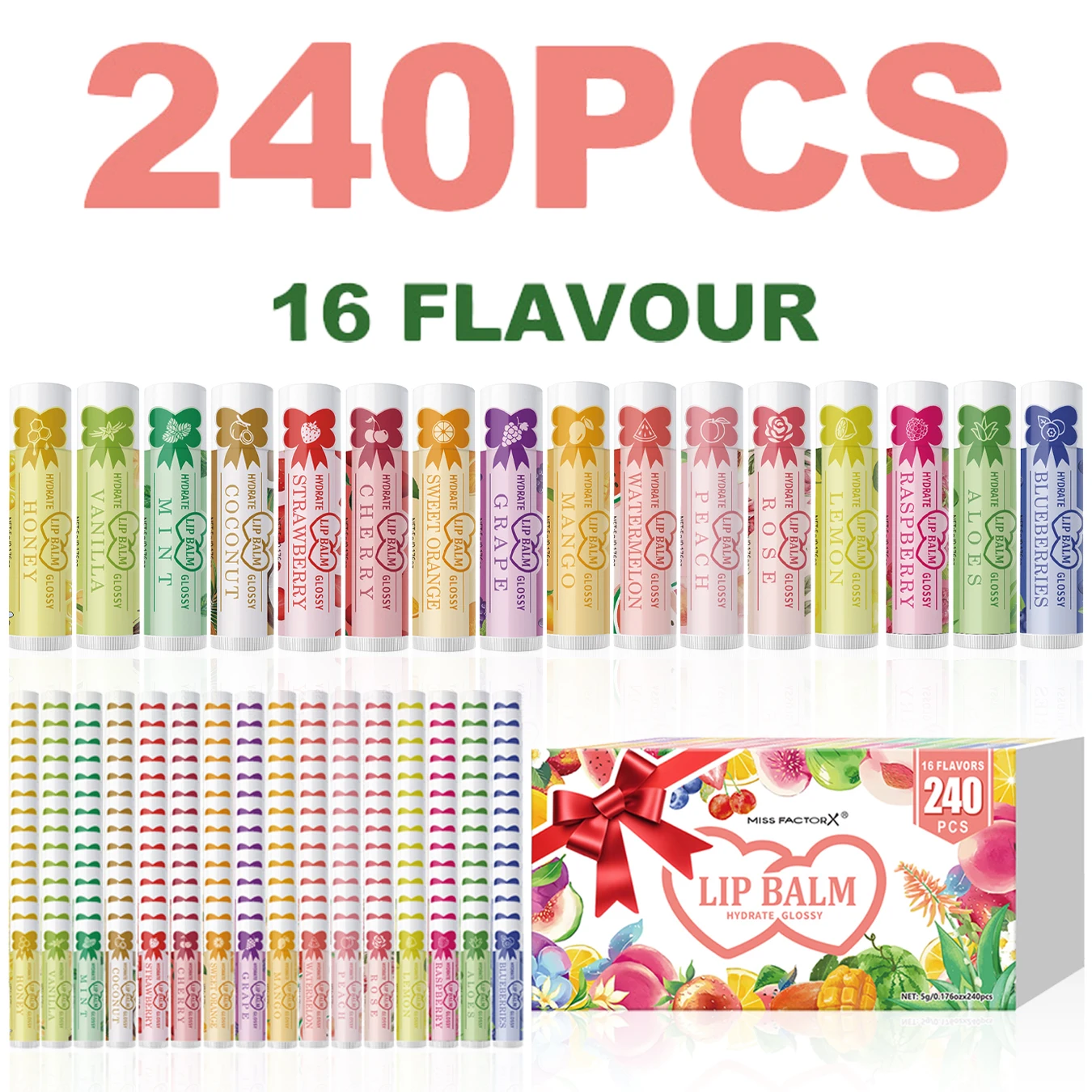 240 piece luxury gift set lipstick set -16 taste moisturizing lipstick, gloss lipstick - suitable for all skin types
240 piece luxury gift set lipstick set -16 taste moisturizing lipstick, gloss lipstick - suitable for all skin types
