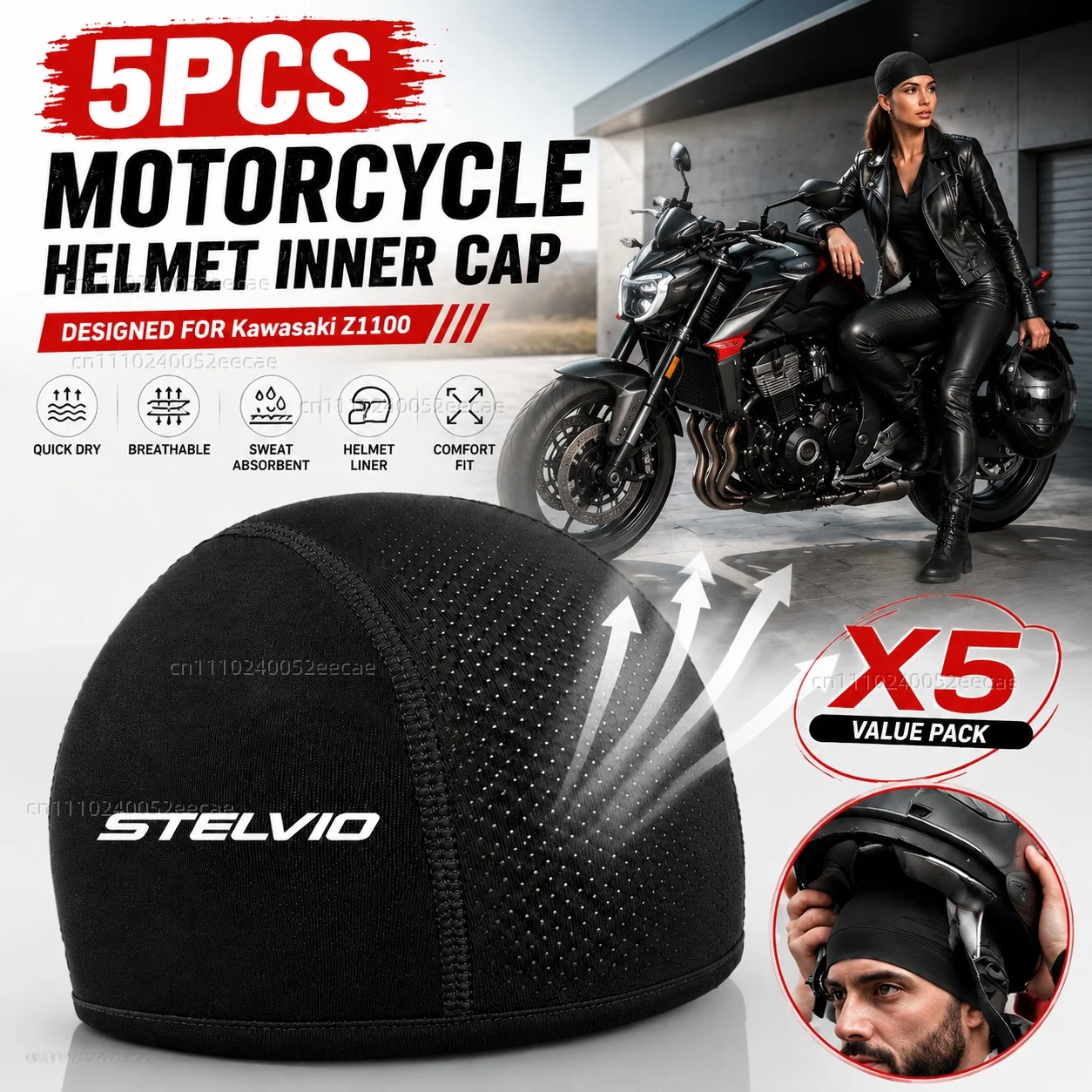5pcs Motorcycle Helmet Inner Cap Hat Quick Dry Breathable Hat Racing Cap For Moto Guzzi Stelvio 2008-2016 2024 Touring Adventure
5pcs Motorcycle Helmet Inner Cap Hat Quick Dry Breathable Hat Racing Cap For Moto Guzzi Stelvio 2008-2016 2024 Touring Adventure