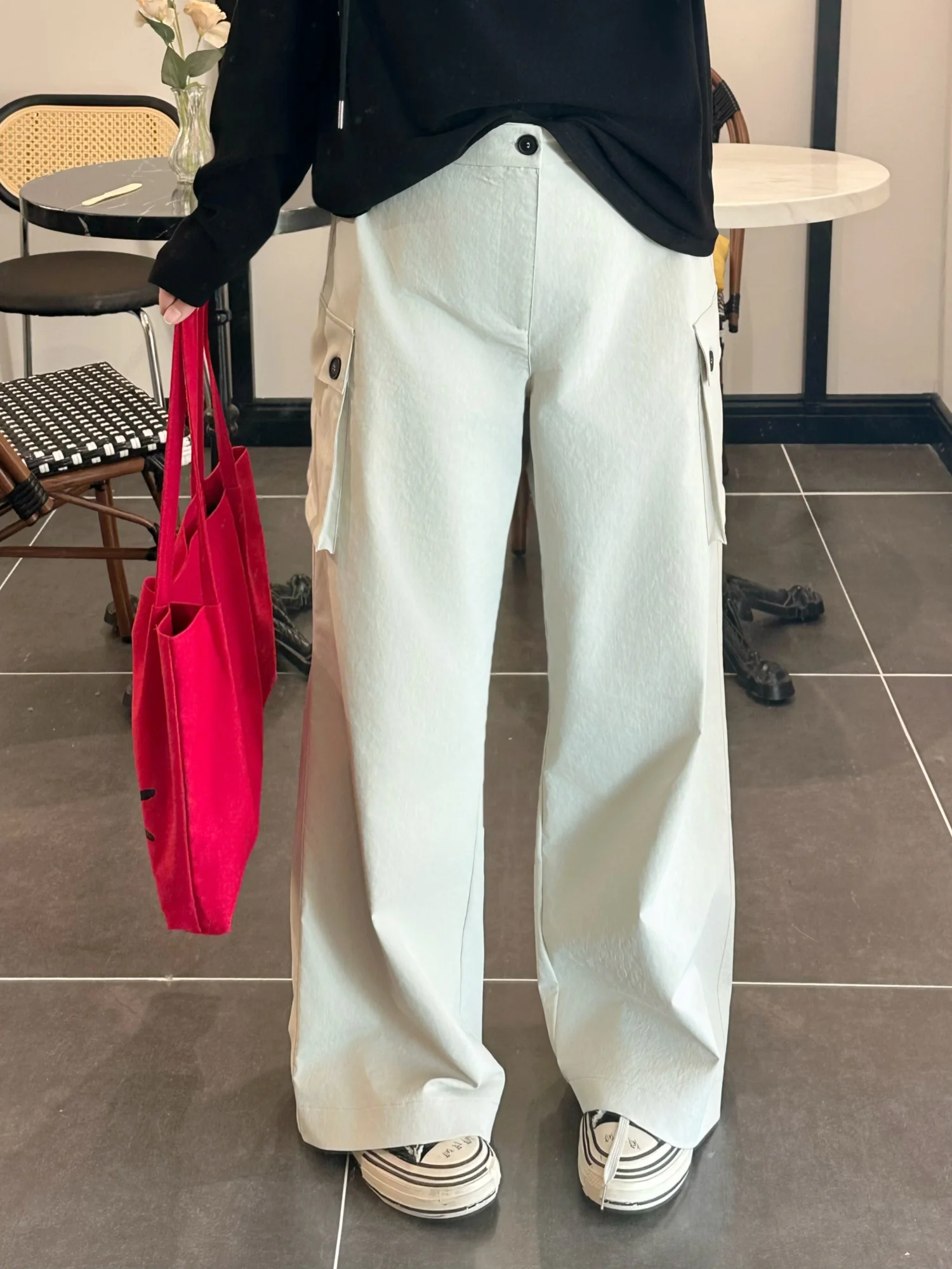 Slimming Effect Casual Straight Leg Trousers with Big Pockets plus Size Women's Spring New Style Workwear Pants Thick Sister
Slimming Effect Casual Straight Leg Trousers with Big Pockets plus Size Women's Spring New Style Workwear Pants Thick Sister