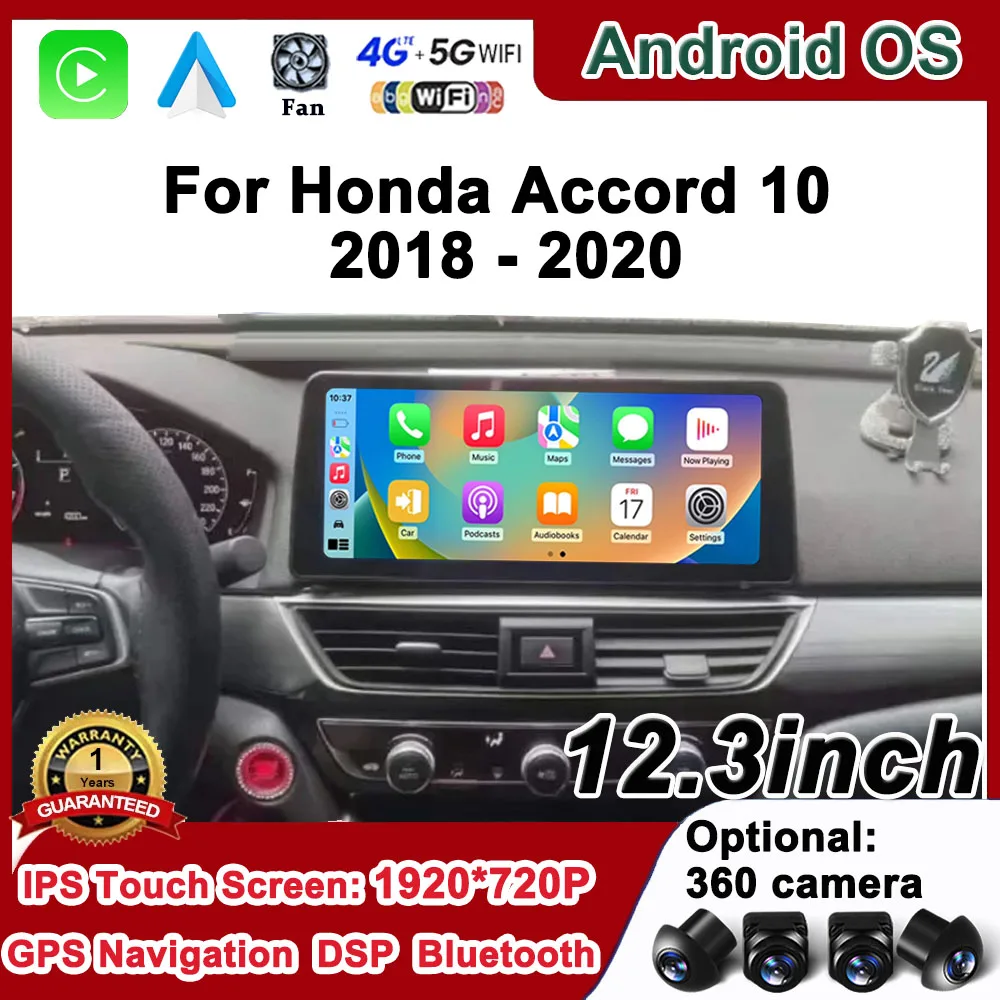 Для Honda Accord 10 2018 2019 2020 12,3-дюймовый Android 14 Автомобильный мультимедийный радиоплеер Беспроводной Carplay Монитор GPS-навигация BT
Для Honda Accord 10 2018 2019 2020 12,3-дюймовый Android 14 Автомобильный мультимедийный радиоплеер Беспроводной Carplay Монитор GPS-навигация BT