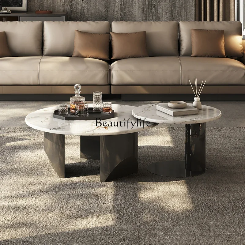 Italian natural microcrystalline stone coffee table light luxury household size round coffee table combination
Italian natural microcrystalline stone coffee table light luxury household size round coffee table combination