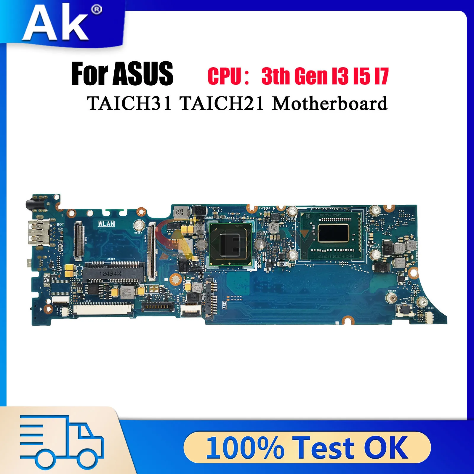 TAICHI21 Laptop Motherboard For ASUS ZenBook TAICH21 TAICH31 TAICHI Notebook Mainboard With I3 I5 I7 CPU 100% tests OK fast ship
TAICHI21 Laptop Motherboard For ASUS ZenBook TAICH21 TAICH31 TAICHI Notebook Mainboard With I3 I5 I7 CPU 100% tests OK fast ship