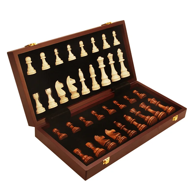 B24C-Children Board Game Wooden Chess Set Solid Wood Pieces Walnut Chessboard Children Gift Board Game
B24C-Children Board Game Wooden Chess Set Solid Wood Pieces Walnut Chessboard Children Gift Board Game