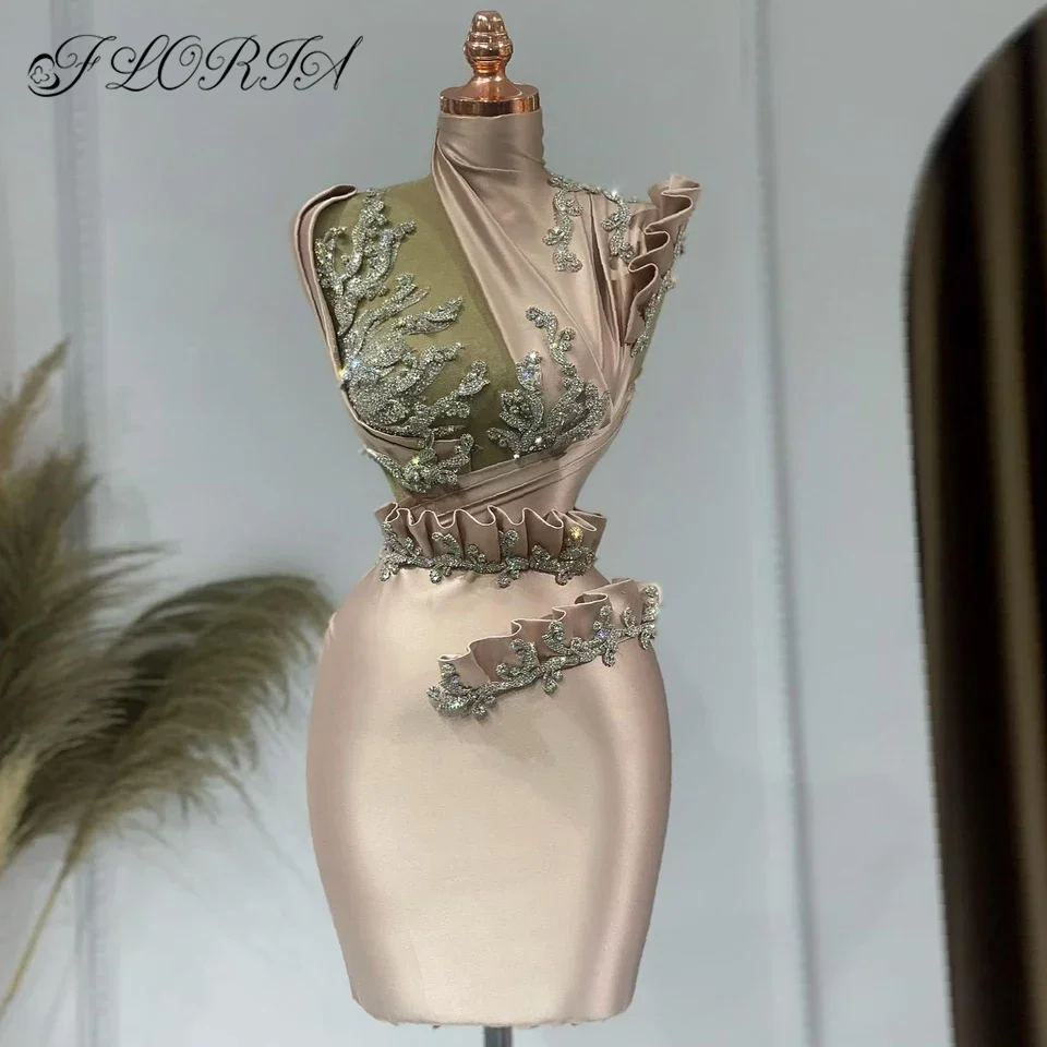 Sexy Elegant Short Party Dress High Neck Crystal Appliques Plus Size Woman Mini Cocktail Evening Gowns vestidos de graduacion
Sexy Elegant Short Party Dress High Neck Crystal Appliques Plus Size Woman Mini Cocktail Evening Gowns vestidos de graduacion