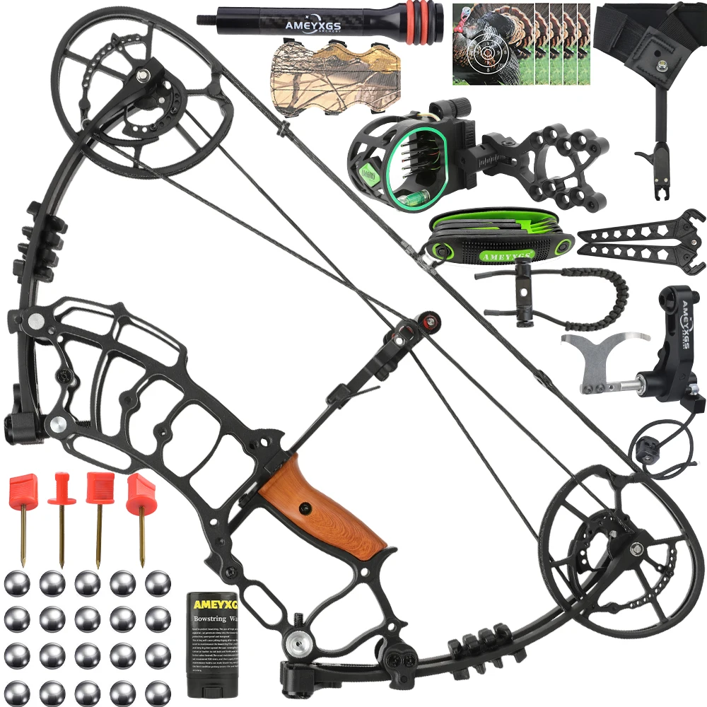 Archery Ball Dual-use Bow 30-60lbs Compound Bow 19 Inch Axle Shooting Steel Ball 420FPS Let off 80% Hunting Target Right Hand
Archery Ball Dual-use Bow 30-60lbs Compound Bow 19 Inch Axle Shooting Steel Ball 420FPS Let off 80% Hunting Target Right Hand