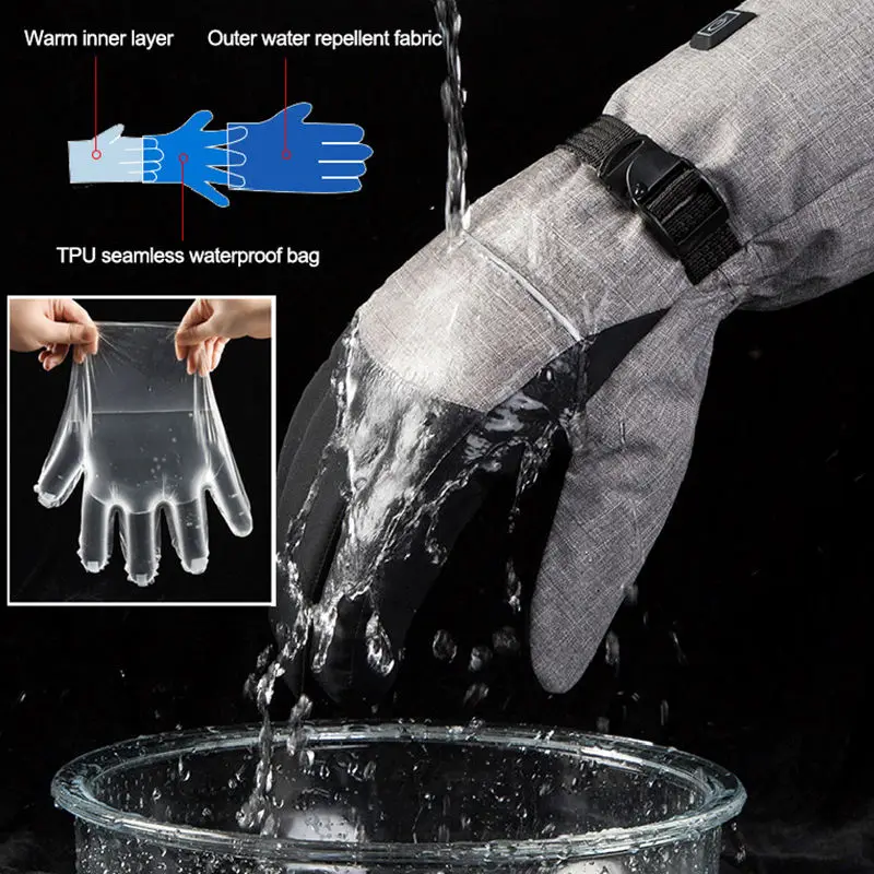 2026Outdoor Sports PU Touch Screen Electrical Thermal Ski Glove Rechargeable Battery Heating Gloves for Unisex
2026Outdoor Sports PU Touch Screen Electrical Thermal Ski Glove Rechargeable Battery Heating Gloves for Unisex