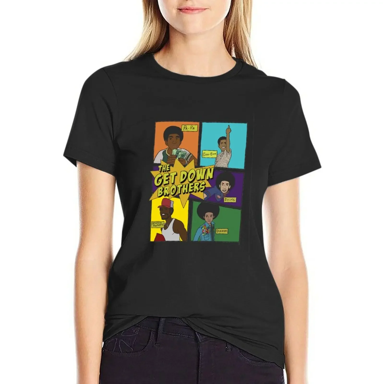 The Get Down Brothers Comic Book Style T-Shirt summer tops heavyweights customizeds Women's tee shirt
The Get Down Brothers Comic Book Style T-Shirt summer tops heavyweights customizeds Women's tee shirt