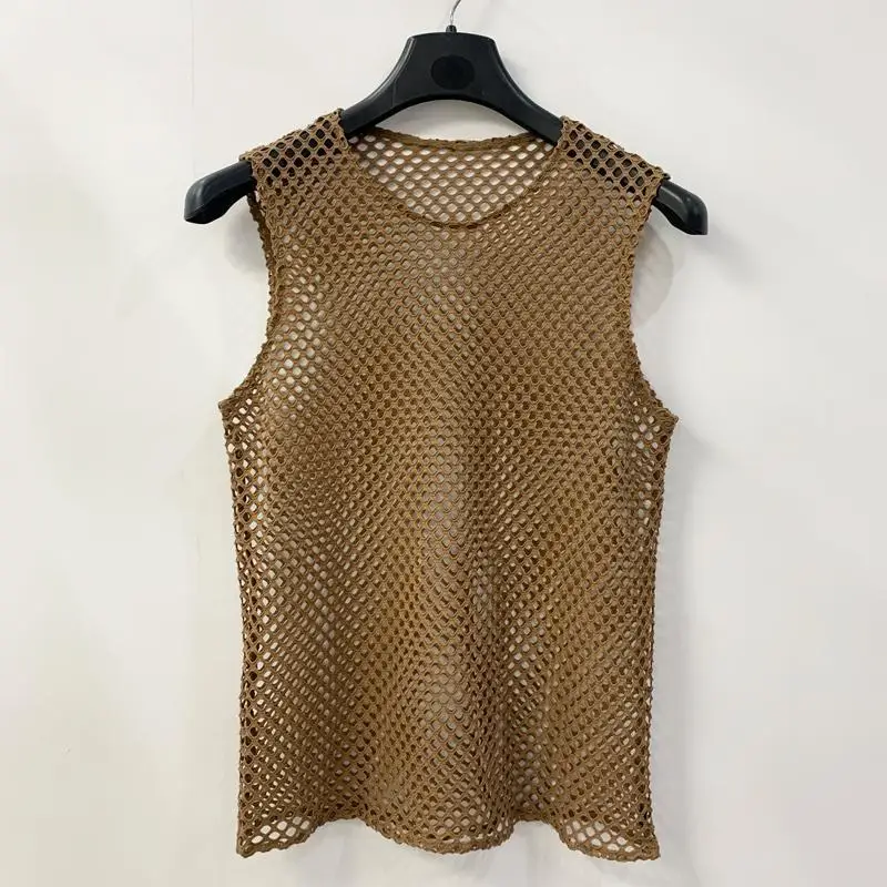 Large Size 150kg Mesh Hollow Vest Breathable round Neck Sleeveless European and American Style Men's Fashion Blouse
Large Size 150kg Mesh Hollow Vest Breathable round Neck Sleeveless European and American Style Men's Fashion Blouse