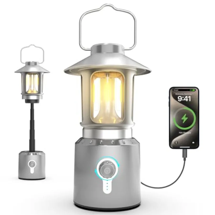 Rechargeable Camping Lantern 8000mAh, Telescoping Lighting Camping Light, 3 Light Modes Hanging Vintage Lantern, Portable Water
Rechargeable Camping Lantern 8000mAh, Telescoping Lighting Camping Light, 3 Light Modes Hanging Vintage Lantern, Portable Water