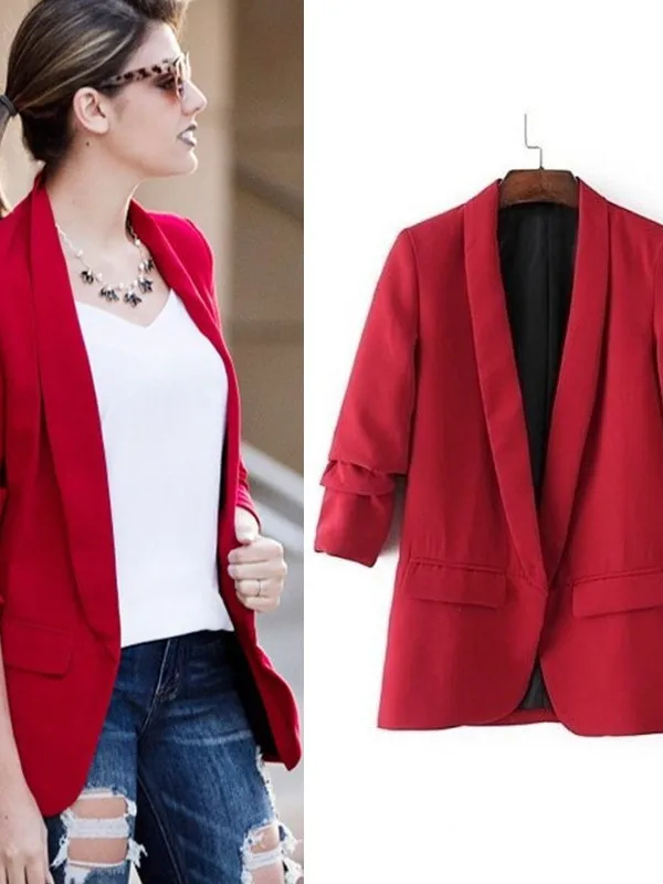 Casual Versatile Women's Small Suit Jacket Buttonless Leaf Collar British Style Cotton Linen Blend Office Ready Spring ...
Casual Versatile Women's Small Suit Jacket Buttonless Leaf Collar British Style Cotton Linen Blend Office Ready Spring ...