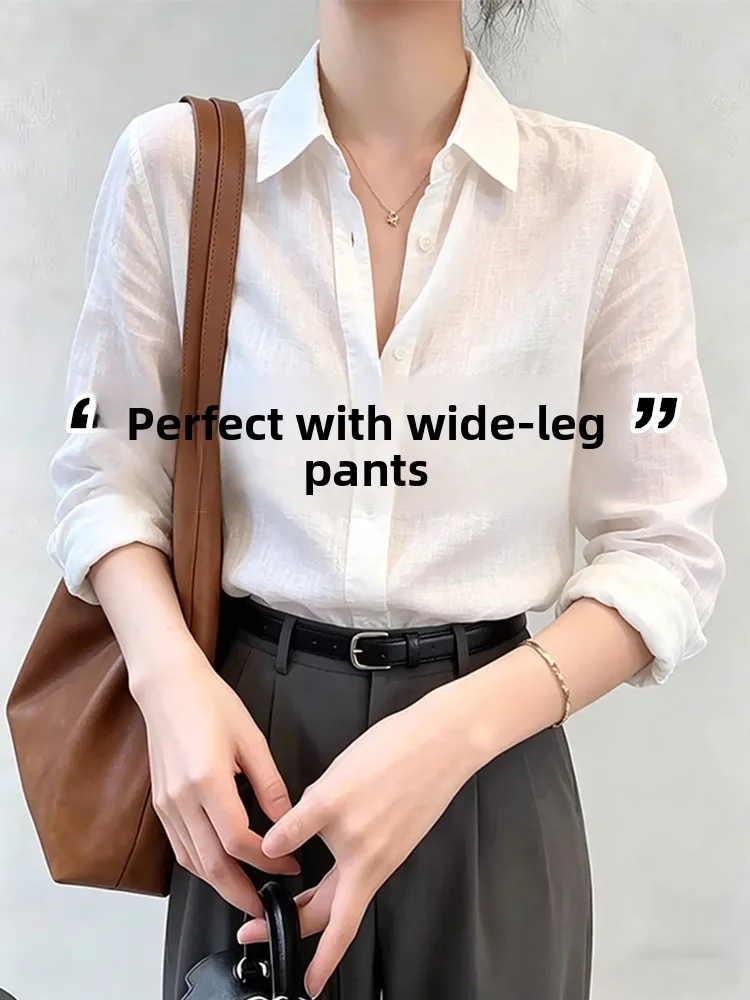 White Linen Sun Protection Shirt Women's Summer New Thin Outerwear Cardigan Unique Beautiful Chic Lovely Shirt Korean Style
White Linen Sun Protection Shirt Women's Summer New Thin Outerwear Cardigan Unique Beautiful Chic Lovely Shirt Korean Style