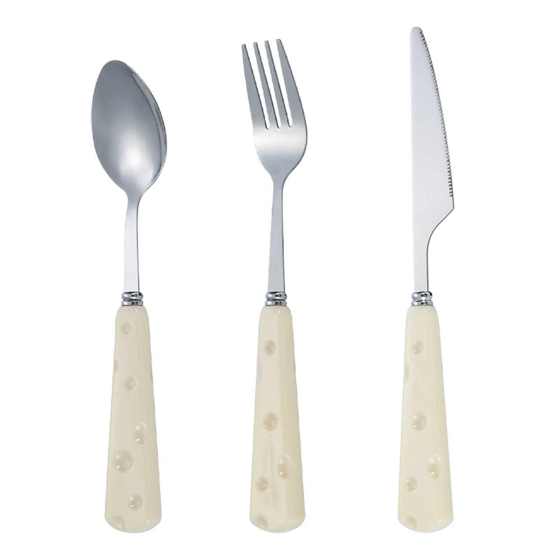 LTT Creative Stainless Steel Cheese Portable Three-piece Tableware Knife, Fork and Spoon Set Western Tableware
LTT Creative Stainless Steel Cheese Portable Three-piece Tableware Knife, Fork and Spoon Set Western Tableware