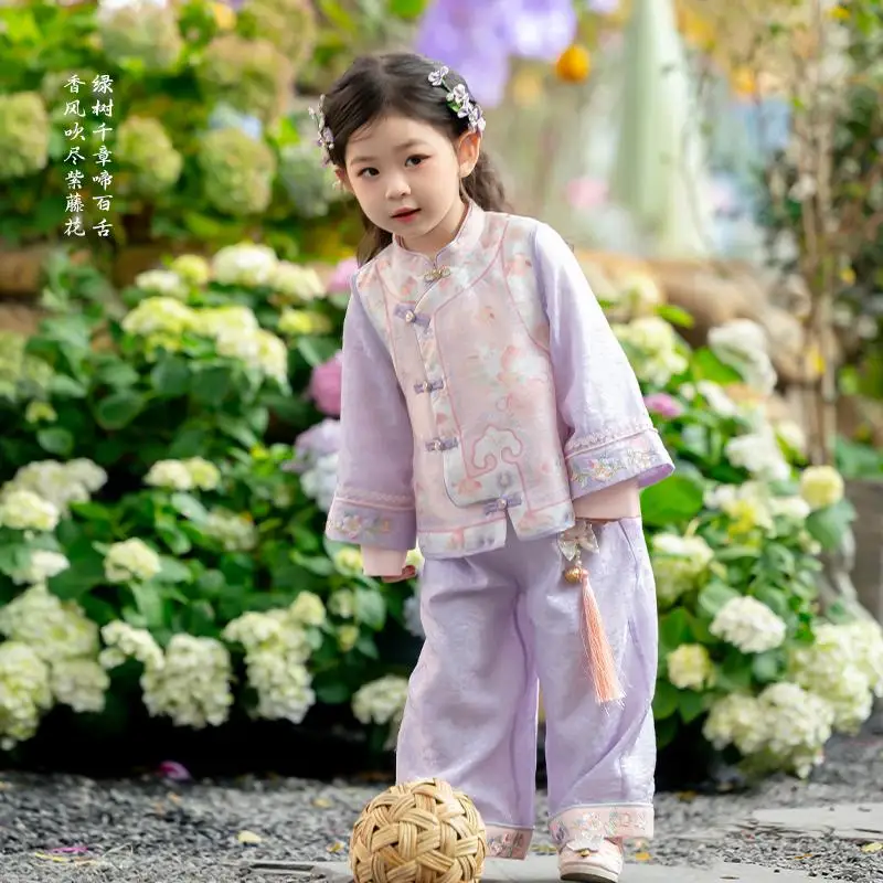 Girls' New Chinese Style Embroidered Horse Dress Ming-made Set Children's Grid Clothing Tang Clothing Hanfu
Girls' New Chinese Style Embroidered Horse Dress Ming-made Set Children's Grid Clothing Tang Clothing Hanfu
